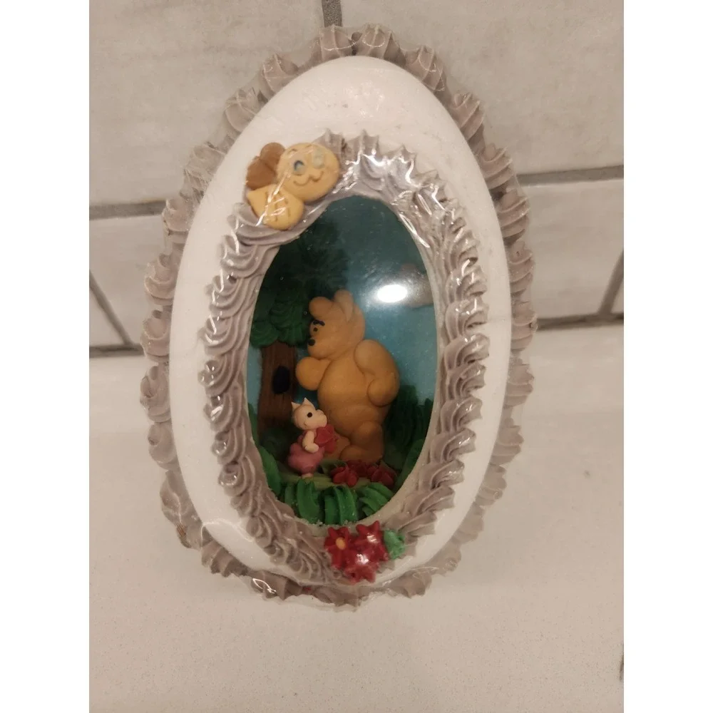 Vintage Sugar Easter Egg Diorama Decoration Winnie The Pooh & Piglet Chick‎ 5